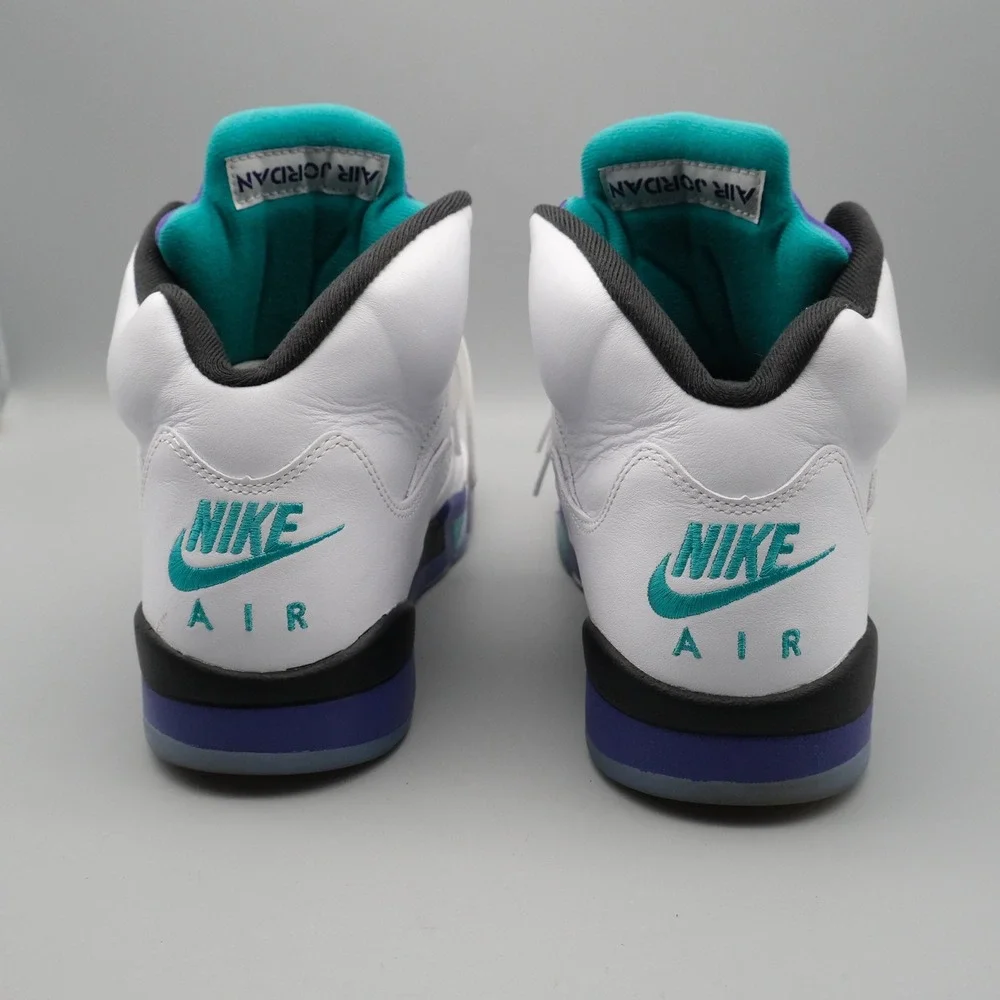 Jordan 5 Retro Men White Grape Fresh Prince HQ7978-100 Basketball Size 10